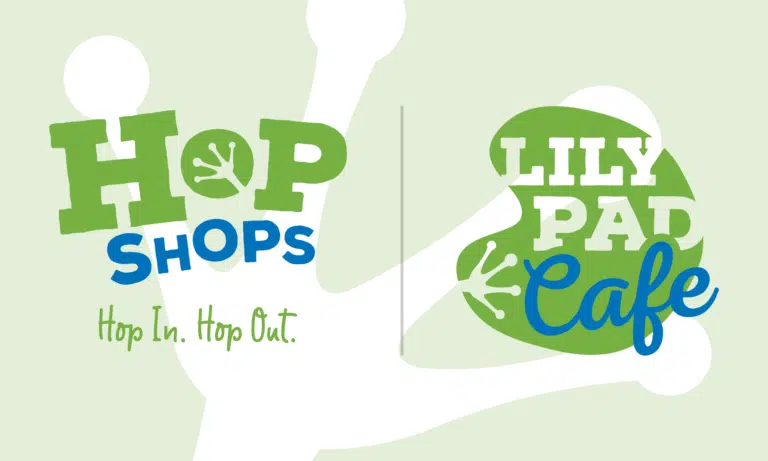 HOP Shops & Lily Pad Cafe logos