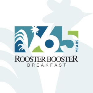 65th Anniversary logo design of Rooster Booster Breakfast for the Greater Owensboro Chamber of Commerce