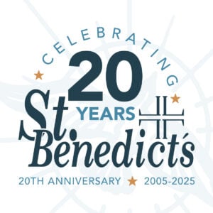 Anniversary logo design for St. Benedict's