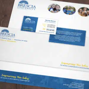 Stationery package for Brescia University Office of Admissions