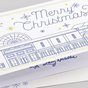 Christmas card illustration and layout for Brescia University
