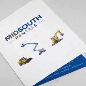 Identity package - including logo, stationery and pocket folder - for Midsouth Rentals