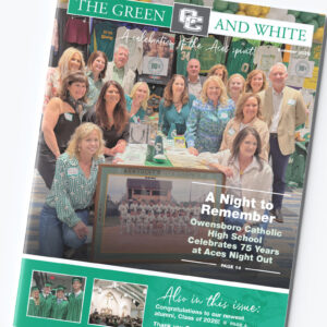 Design and layout of The Green and White for Owensboro Catholic Schools - issuu.com/owensborocatholicschools