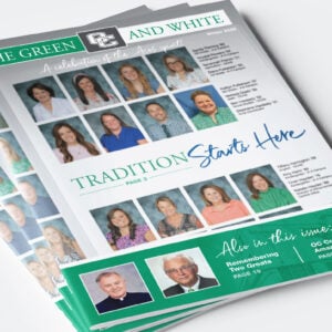 Design and layout of The Green and White for Owensboro Catholic Schools - issuu.com/owensborocatholicschools