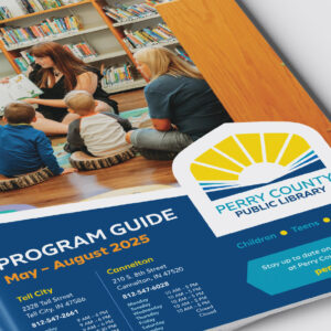 Program guide layout for Perry County Public Library