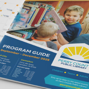 Program guide layout for Perry County Public Library