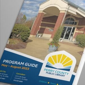 Program calendar layout for Perry County Public Library