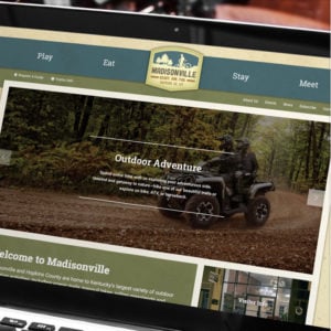 Custom, responsive website development for Hopkins County Tourist and Convention Commission